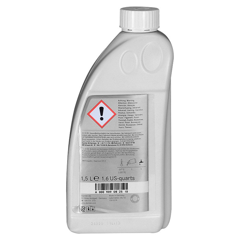 内蒙古奔驰（benz）原厂防冻液/冷却液 冰点-37℃ 1.5L装 蓝色 适用A级B级C级S级E级R级GLK/ML/GL/GLA/CLA/SLK/CLK